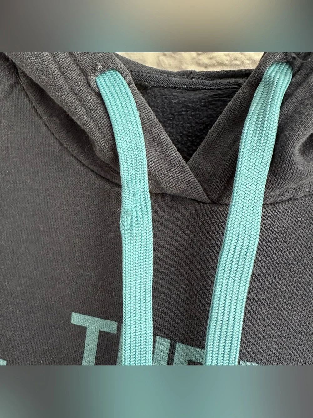 PREOWNED MENS THE NORTH FACE NAVY BLUE LOGO HOODIE SWEATSHIRT MEDIUM M